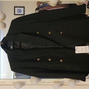 Zara textured tailored blazer